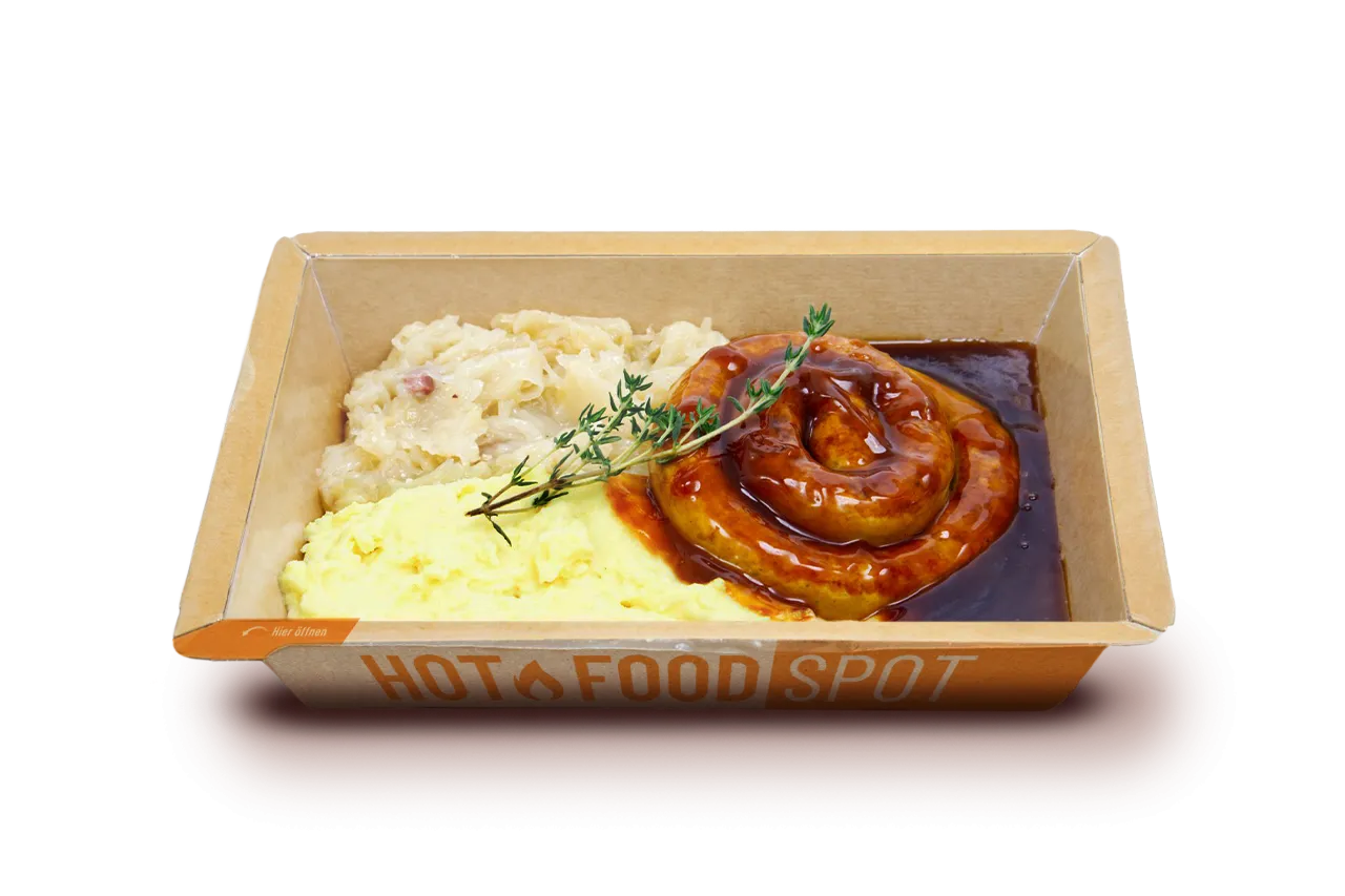 Bratwurstschnecke mit Kraut