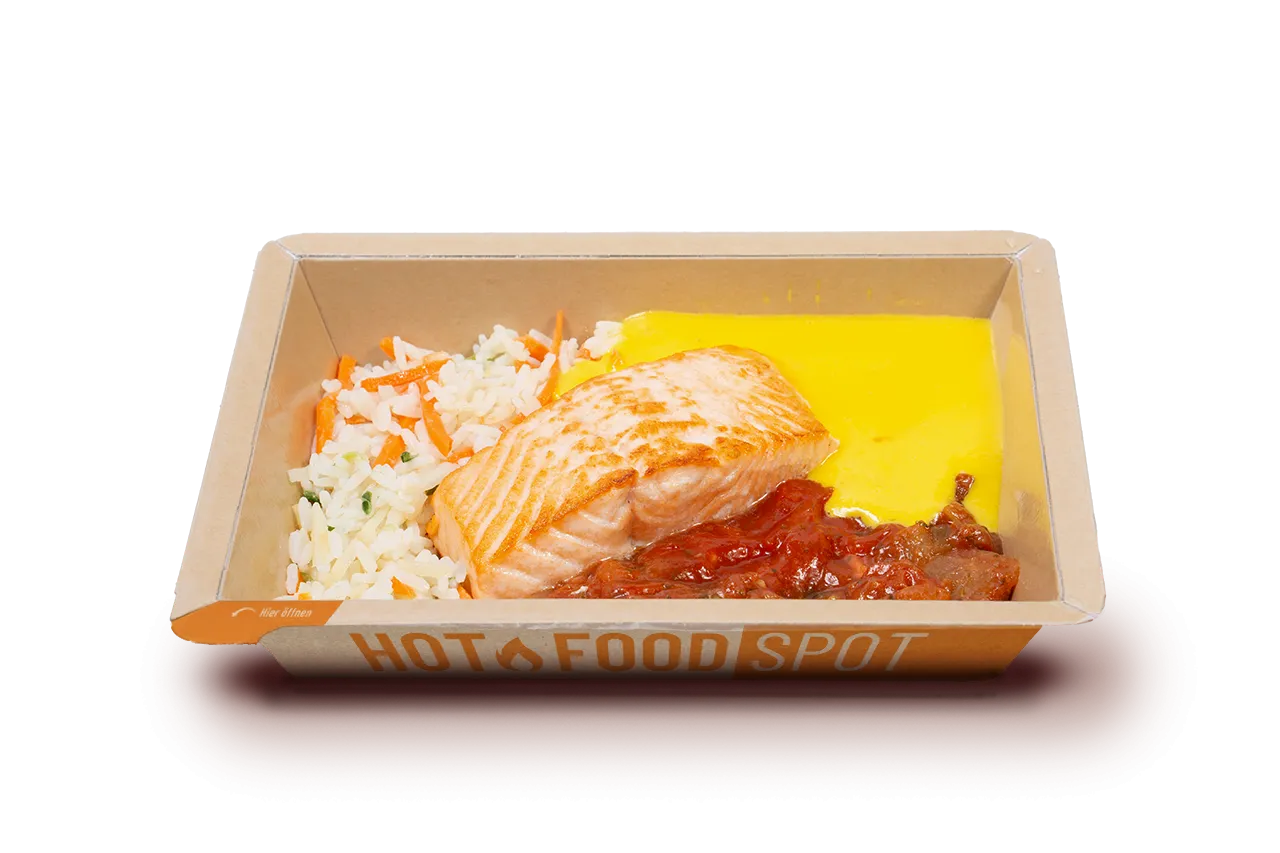 Lachsfilet mit Safransauce