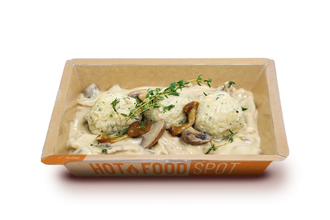 Semmelknödel mit Waldpilzen